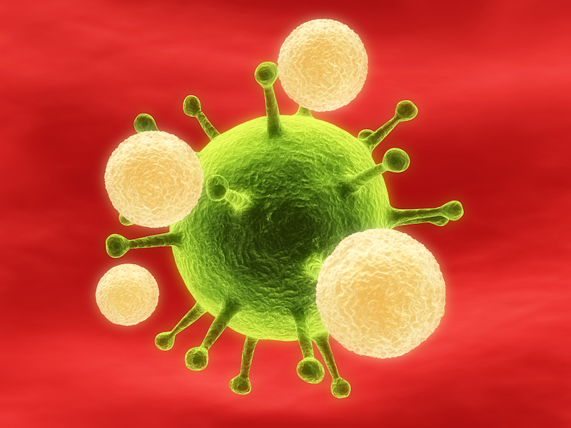 Figure. T cells attacking HIV